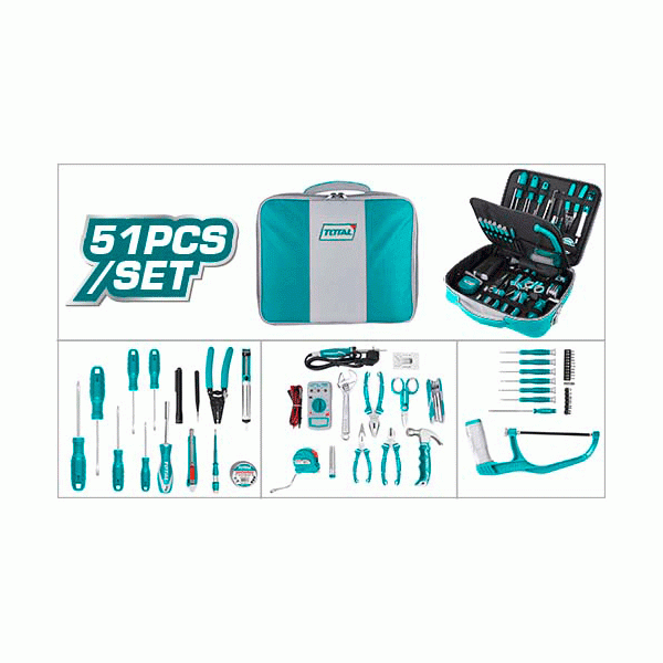 Գործիքների հավաքածու 51 կտոր Total Tools TKTTSK0512 Գործիքների հավաքածու 51 կտոր Total Tools TKTTSK0512