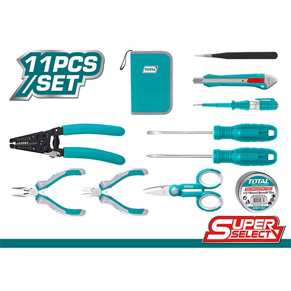 Գործիքների հավաքածու 11 կտոր Total Tools TKETS0111