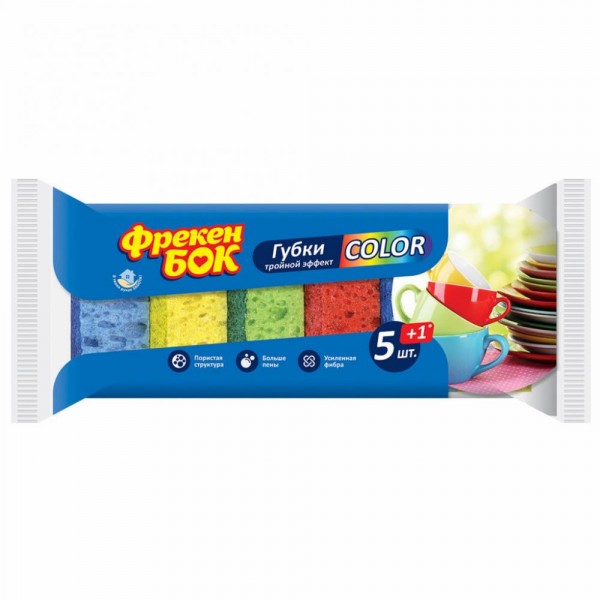 Խոհանոցային սպունգ Фрекен Бок Color  5+1